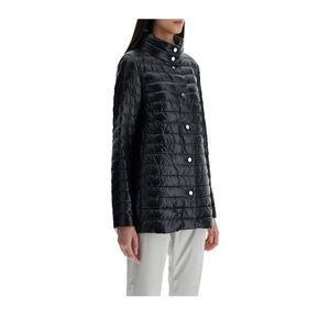 Reversible A-shape Down Jacket Black And Gray US8
